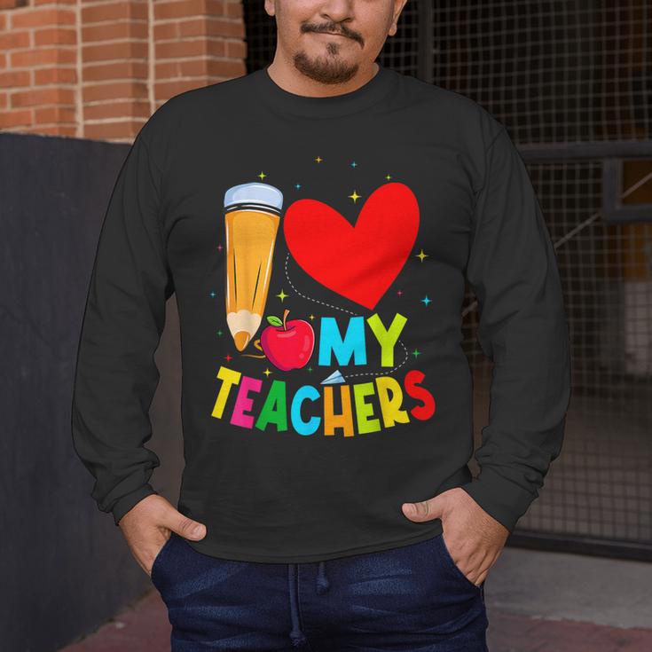 Teens Graduation I Heart My Teachers I Love My Teachers Men's Long Sleeve T-Shirt, funny design