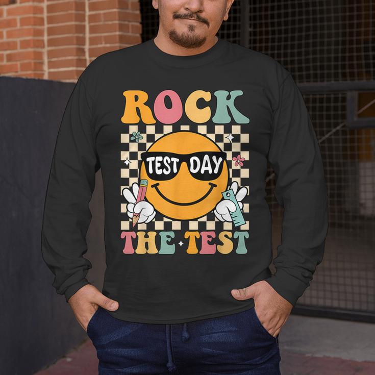 Test Day Rock The Test Teacher Testing Day You Got This Men's Long Sleeve T-Shirt, funny design Test Day Rock The Test Teacher Testing Day You Got This Men's Long Sleeve T-Shirt, funny design