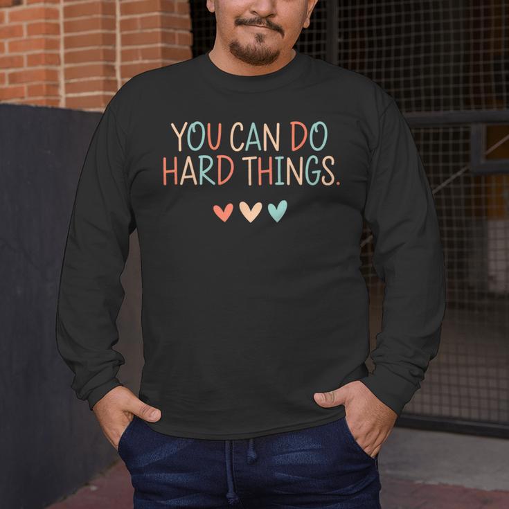 Test Day Teacher You Can Do Hard Things Heart Women Kids Men's Long Sleeve T-Shirt, funny design Test Day Teacher You Can Do Hard Things Heart Women Kids Men's Long Sleeve T-Shirt, funny design