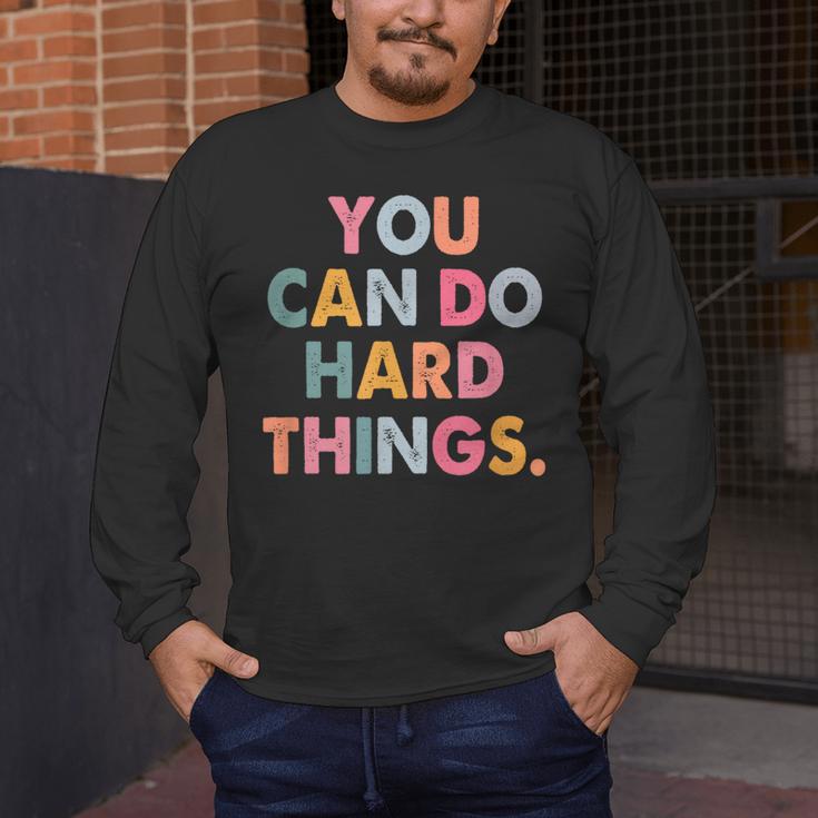 Test Day Teacher You Can Do Hard Things Women Kids Men's Long Sleeve T-Shirt, funny design Test Day Teacher You Can Do Hard Things Women Kids Men's Long Sleeve T-Shirt, funny design