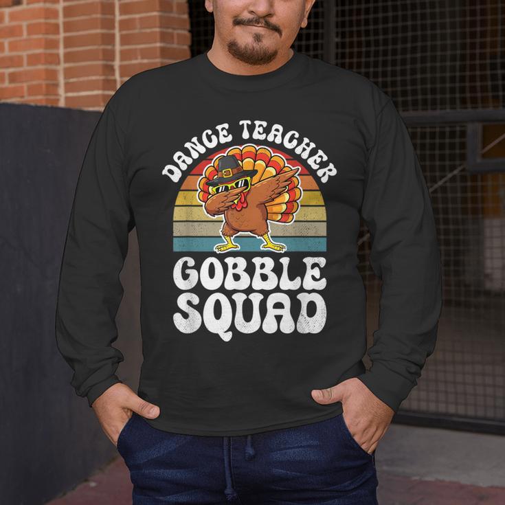 Thanksgiving Dance Teacher Gobble Squad Turkey Men's Long Sleeve T-Shirt, funny design Thanksgiving Dance Teacher Gobble Squad Turkey Men's Long Sleeve T-Shirt, funny design