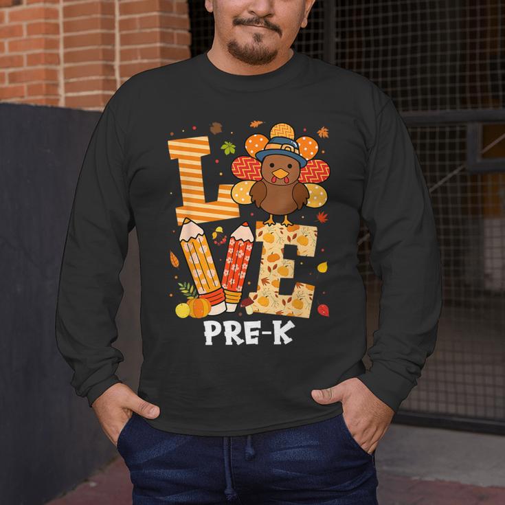 Thanksgiving Love Pre-K Teacher Turkey Autumn Fall For Men Women Girls Kids Men's Long Sleeve T-Shirt, funny design Thanksgiving Love Pre-K Teacher Turkey Autumn Fall For Men Women Girls Kids Men's Long Sleeve T-Shirt, funny design
