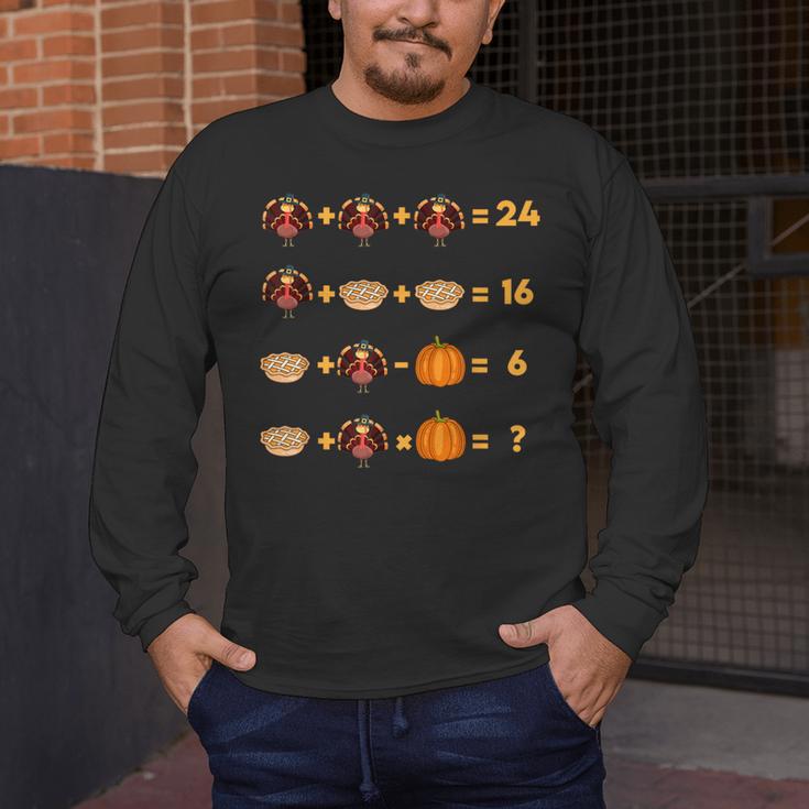Thanksgiving Order Of Operations Turkey Quiz Math Teacher Men's Long Sleeve T-Shirt, funny design Thanksgiving Order Of Operations Turkey Quiz Math Teacher Men's Long Sleeve T-Shirt, funny design
