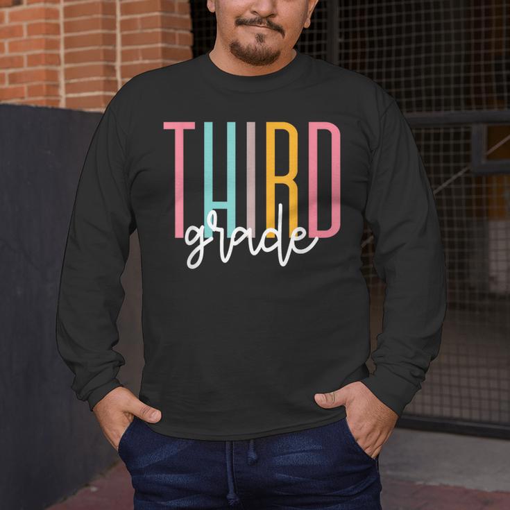 Third Grade Girls Boys Teacher Team 3rd Grade Squad Men's Long Sleeve T-Shirt, funny design