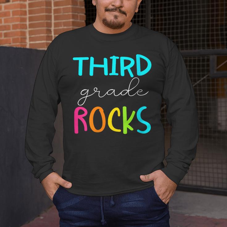 Third Grade Rocks Shirt Team 3rd Grade Teacher Men's Long Sleeve T-Shirt, funny design Third Grade Rocks Shirt Team 3rd Grade Teacher Men's Long Sleeve T-Shirt, funny design