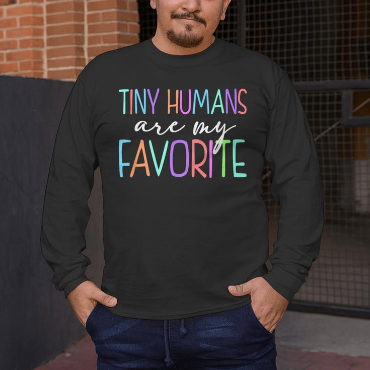 Tiny Humans Are My Favorite Daycare Provider Teacher Daycare Men's Long Sleeve T-Shirt, funny design Tiny Humans Are My Favorite Daycare Provider Teacher Daycare Men's Long Sleeve T-Shirt, funny design