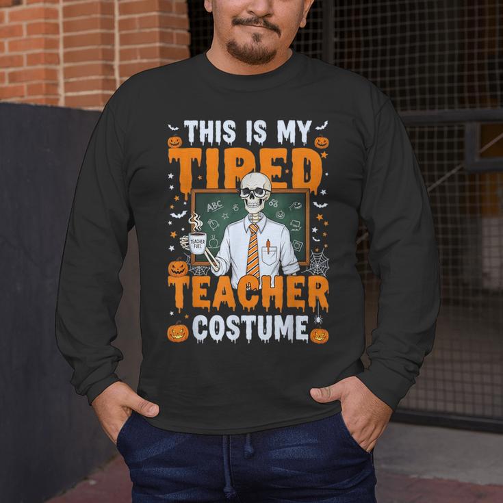 This Is My Tired Teacher Costume Halloween Costumes Men's Long Sleeve T-Shirt, funny design This Is My Tired Teacher Costume Halloween Costumes Men's Long Sleeve T-Shirt, funny design