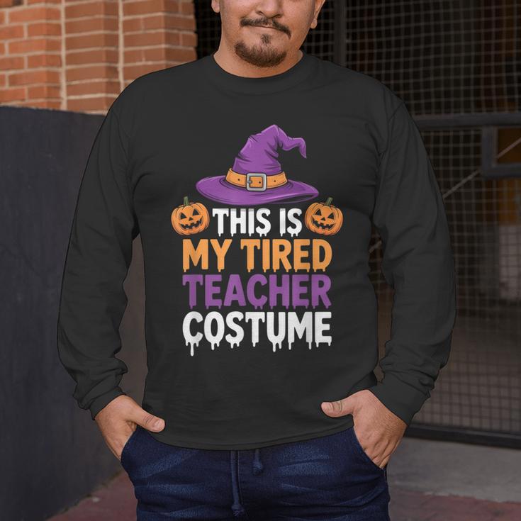 This Is My Tired Teacher Costume Halloween Men's Long Sleeve T-Shirt, funny design This Is My Tired Teacher Costume Halloween Men's Long Sleeve T-Shirt, funny design