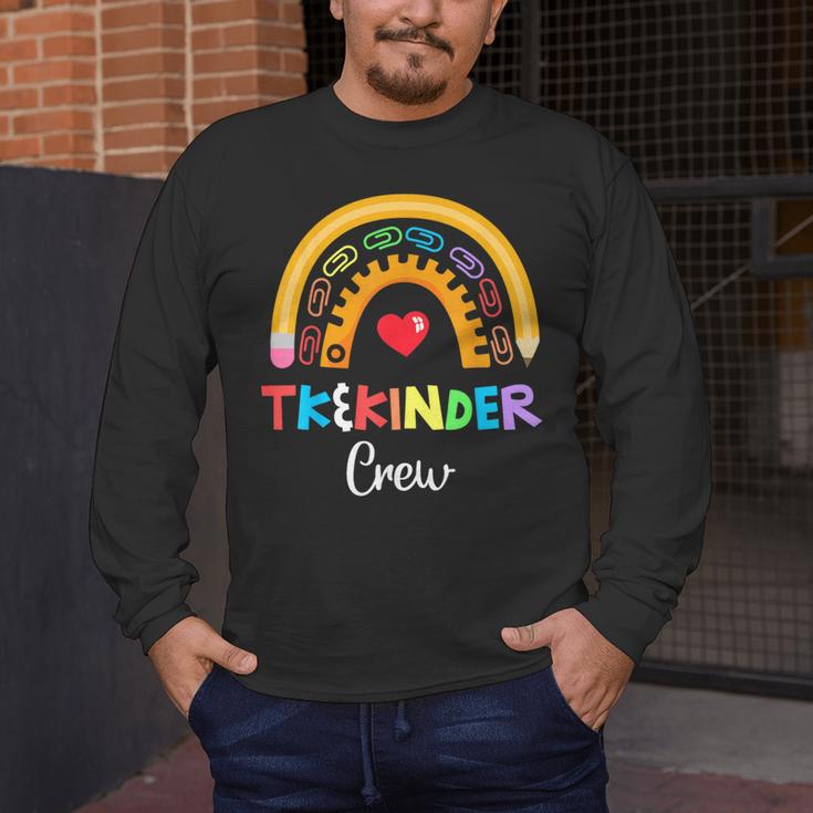 TK And Kinder Crew TK Teacher Transitional Kindergarten PreK Men's Long Sleeve T-Shirt, funny design
