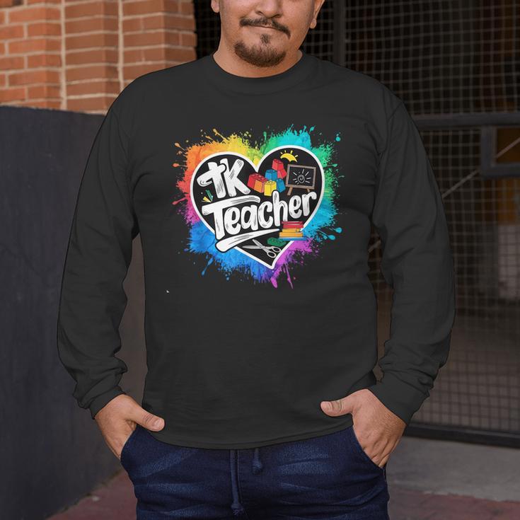 TK Teacher Transitional Kindergarten Heart Back To School Men's Long Sleeve T-Shirt, funny design TK Teacher Transitional Kindergarten Heart Back To School Men's Long Sleeve T-Shirt, funny design