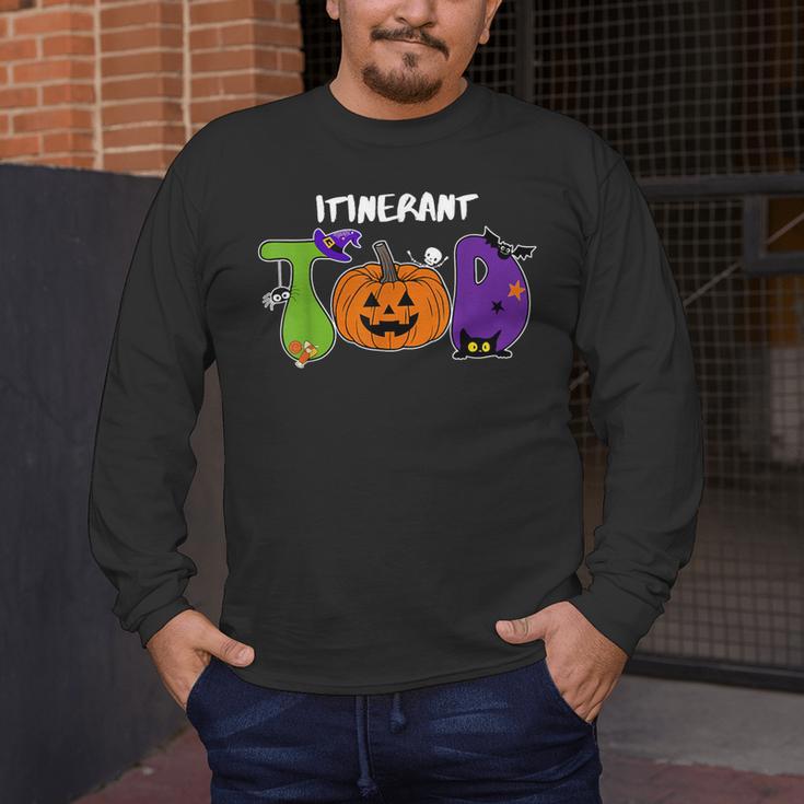 TOD Itinerant Teacher Of The Deaf Halloween ASL Interpreters Men's Long Sleeve T-Shirt, funny design