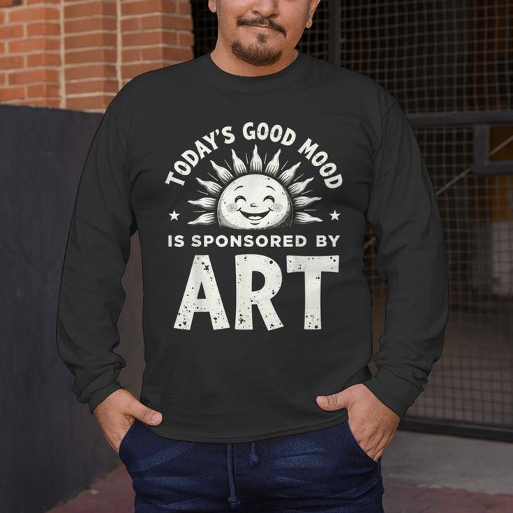 Today’s Good Mood Is Sponsored By Art Teacher Sun Tee Men's Long Sleeve T-Shirt, funny design
