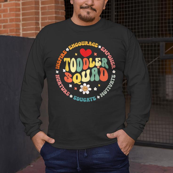 Toddler Squad Pre-K Teacher Pre School Back To School Men's Long Sleeve T-Shirt, funny design Toddler Squad Pre-K Teacher Pre School Back To School Men's Long Sleeve T-Shirt, funny design