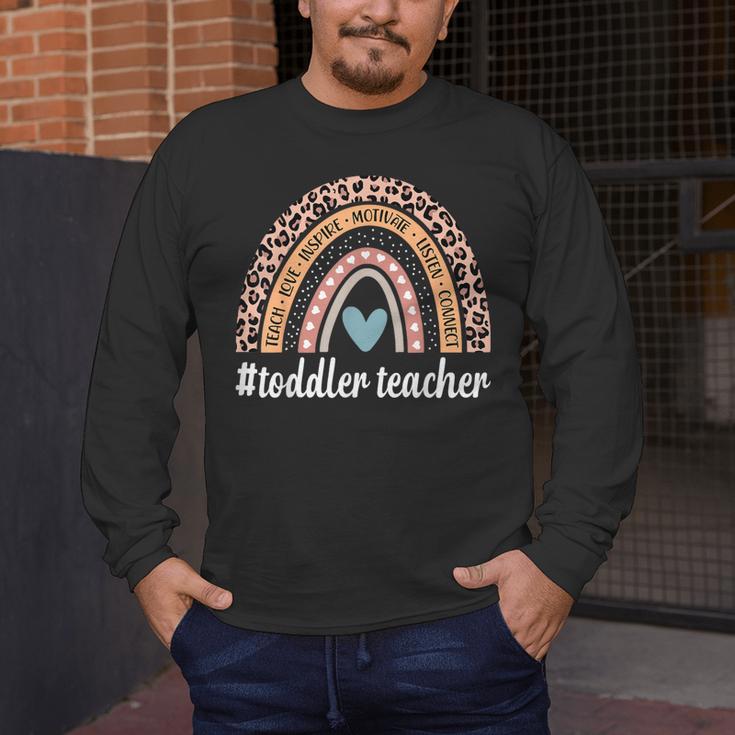 Toddler Teacher Rainbow Leopard Infant Teacher Men Women Men's Long Sleeve T-Shirt, funny design Toddler Teacher Rainbow Leopard Infant Teacher Men Women Men's Long Sleeve T-Shirt, funny design