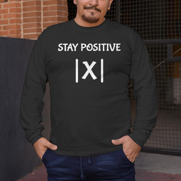 Top Math Teacher Joke Men Women Fun Stay Positive Men's Long Sleeve T-Shirt, funny design Top Math Teacher Joke Men Women Fun Stay Positive Men's Long Sleeve T-Shirt, funny design