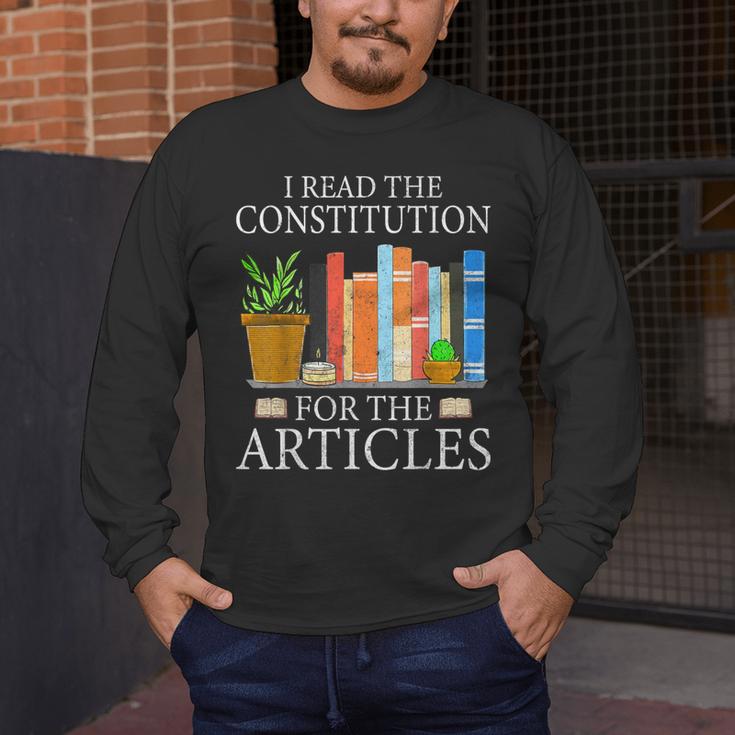 History Teacher I Read The Constitution For The Articles For Men Women Men's Long Sleeve T-Shirt, funny design