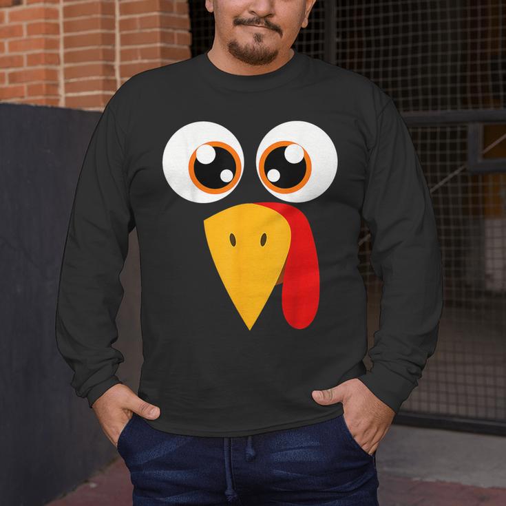 Turkey Face Halloween Costume Thanksgiving Teacher Nurse Men's Long Sleeve T-Shirt, funny design Turkey Face Halloween Costume Thanksgiving Teacher Nurse Men's Long Sleeve T-Shirt, funny design