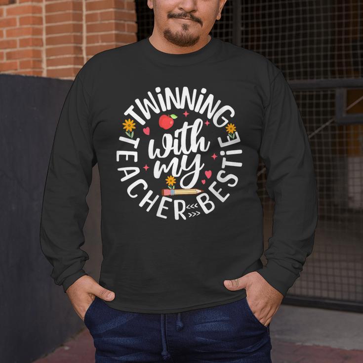 Twin Day For Spirit Week Teacher Bestie Matching Men's Long Sleeve T-Shirt, funny design