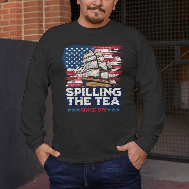 US History Teacher Boston Spilling The Tea Since 1773 Men's Long Sleeve T-Shirt, funny design US History Teacher Boston Spilling The Tea Since 1773 Men's Long Sleeve T-Shirt, funny design