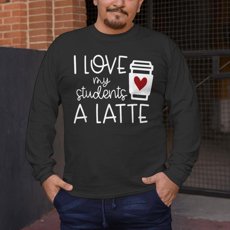 Valentines Day Teacher Tee I Love My Students A Latte Men's Long Sleeve T-Shirt, funny design Valentines Day Teacher Tee I Love My Students A Latte Men's Long Sleeve T-Shirt, funny design