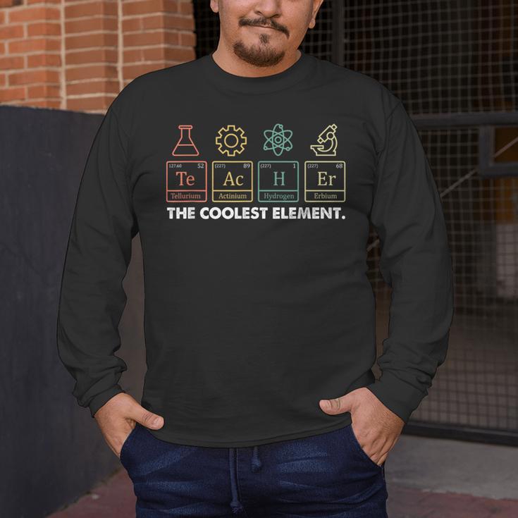 Vintage The Coolest Element Periodic Table Chemist Teacher Men's Long Sleeve T-Shirt, funny design