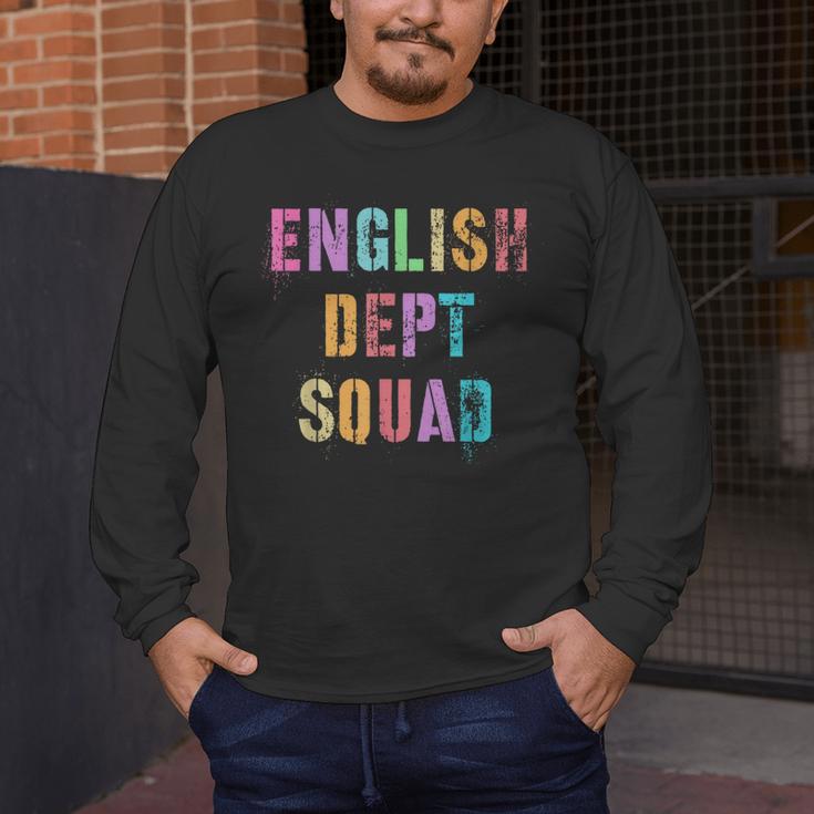 Vintage ENGLISH DEPT SQUAD Back To School Teacher Student Men's Long Sleeve T-Shirt, funny design Vintage ENGLISH DEPT SQUAD Back To School Teacher Student Men's Long Sleeve T-Shirt, funny design