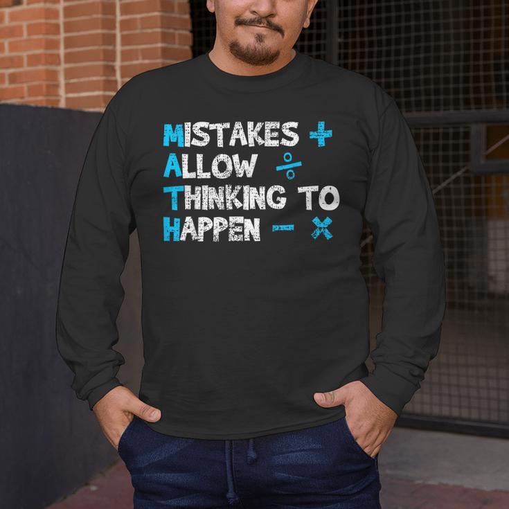 Vintage Math Teacher Saying Men's Long Sleeve T-Shirt, funny design