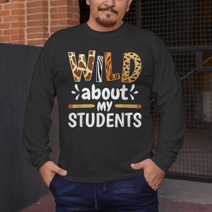 Wild About My Students School Teachers And Students Men's Long Sleeve T-Shirt, funny design Wild About My Students School Teachers And Students Men's Long Sleeve T-Shirt, funny design