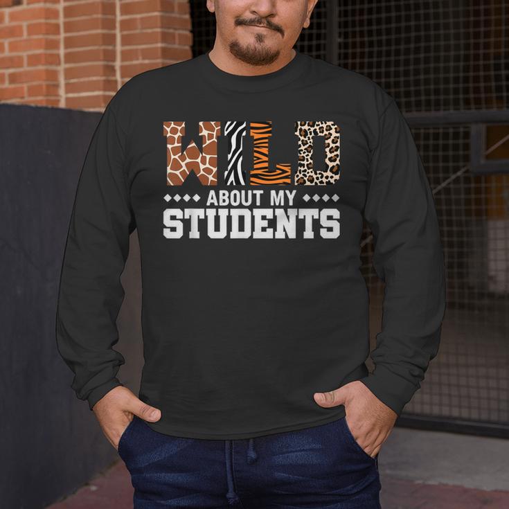 Wild About My Students Shirt Animals Teacher Men's Long Sleeve T-Shirt, funny design Wild About My Students Shirt Animals Teacher Men's Long Sleeve T-Shirt, funny design