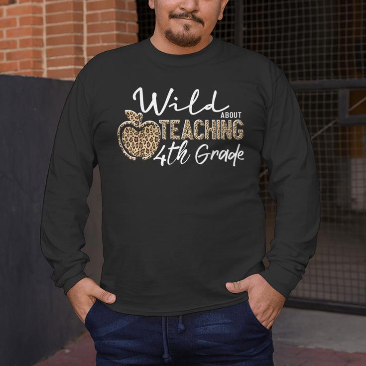 Wild About Teaching School Crew 4th Grade Teacher Squad Men's Long Sleeve T-Shirt, funny design Wild About Teaching School Crew 4th Grade Teacher Squad Men's Long Sleeve T-Shirt, funny design