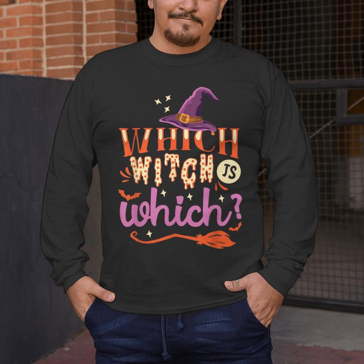 Which Witch Is Which Halloween English Teacher Men's Long Sleeve T-Shirt, funny design Which Witch Is Which Halloween English Teacher Men's Long Sleeve T-Shirt, funny design