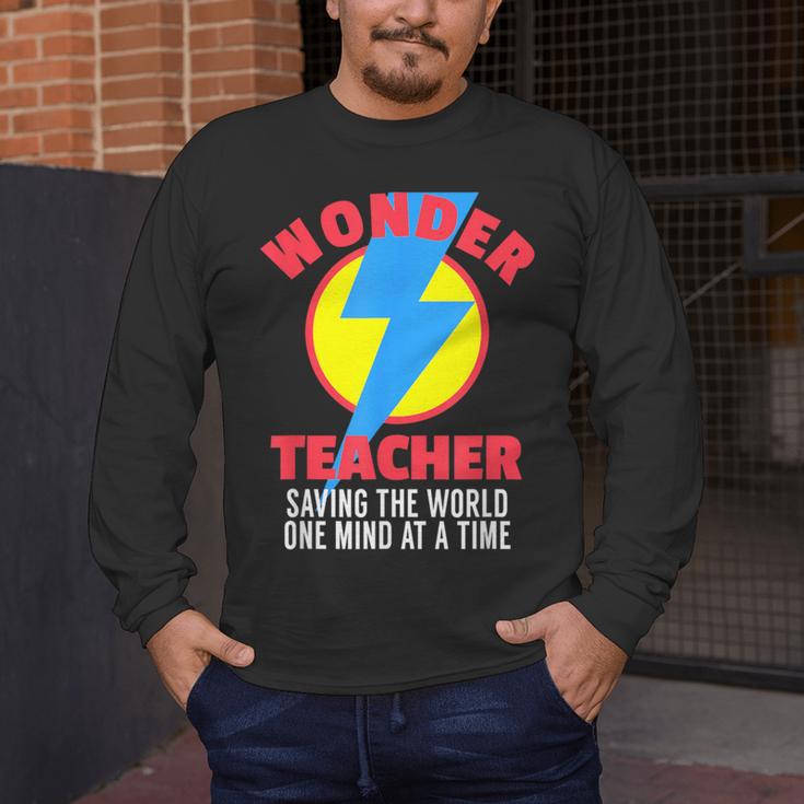 Wonder Teacher Costume Shirt Teacher Halloween Costume Tee Men's Long Sleeve T-Shirt, funny design Wonder Teacher Costume Shirt Teacher Halloween Costume Tee Men's Long Sleeve T-Shirt, funny design
