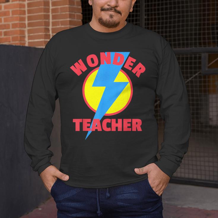 Wonder Teacher Teacher Halloween Tshirt Men's Long Sleeve T-Shirt, funny design Wonder Teacher Teacher Halloween Tshirt Men's Long Sleeve T-Shirt, funny design