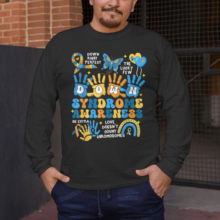 World Down Syndrome Day Awareness T21 Teacher Women Men Kids Men's Long Sleeve T-Shirt, funny design