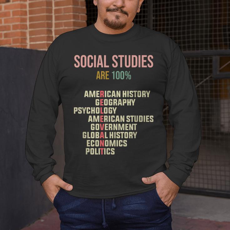World History Classroom Social Studies History Teacher Men's Long Sleeve T-Shirt, funny design