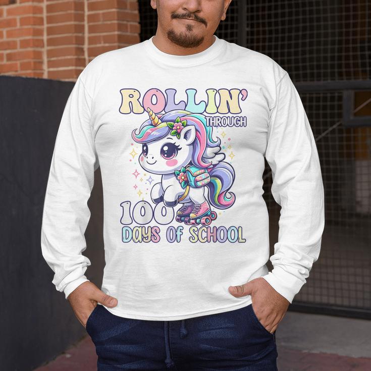 100 Days Of School Girls Teacher 100th Day Unicorn Outfit Men's Long Sleeve T-Shirt, funny design 100 Days Of School Girls Teacher 100th Day Unicorn Outfit Men's Long Sleeve T-Shirt, funny design
