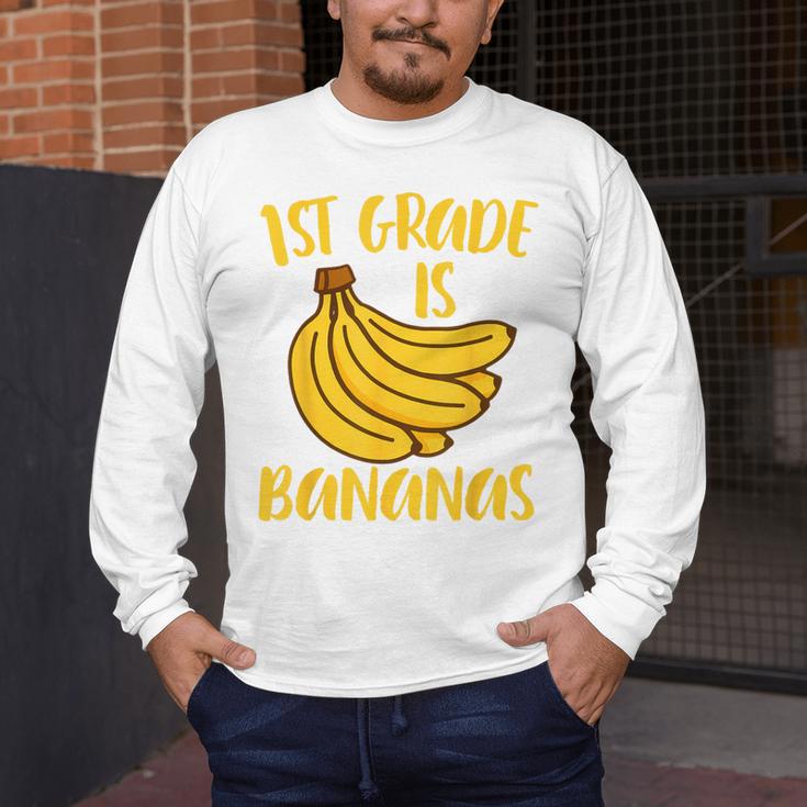 1st Grade Is Bananas Teacher Teaching Back To School Men's Long Sleeve T-Shirt, funny design