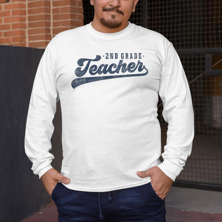 2nd Grade Teacher Cute Vintage Graphic Second Grade Teacher Men Women Men's Long Sleeve T-Shirt, funny design 2nd Grade Teacher Cute Vintage Graphic Second Grade Teacher Men Women Men's Long Sleeve T-Shirt, funny design