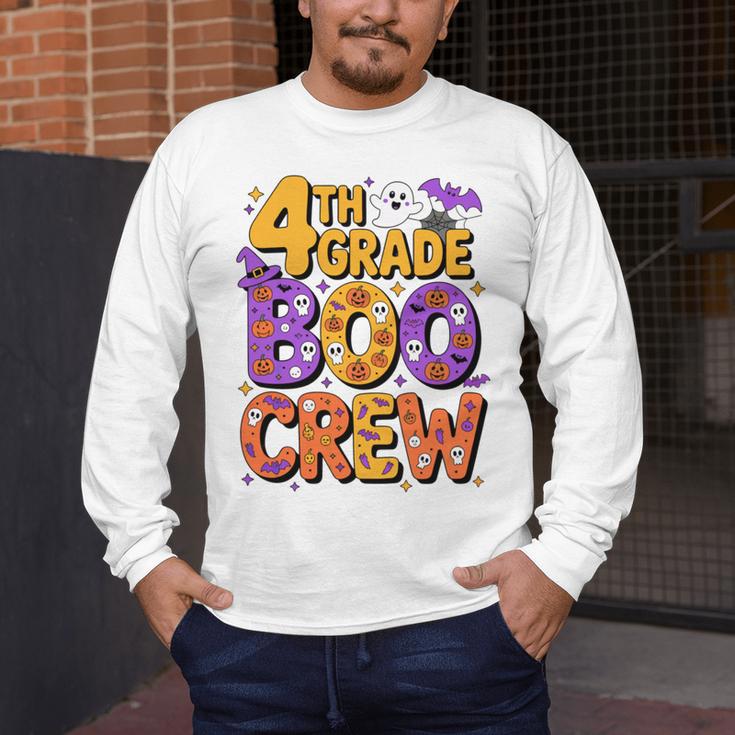 4th Grade Boo Crew Ghost Halloween Teacher Costume Men's Long Sleeve T-Shirt, funny design 4th Grade Boo Crew Ghost Halloween Teacher Costume Men's Long Sleeve T-Shirt, funny design