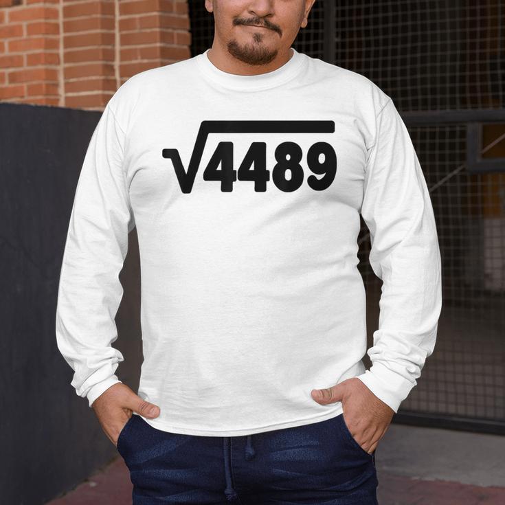 67 Meme Square Root 4489 Six Seven Slang Math Teacher Men's Long Sleeve T-Shirt, funny design