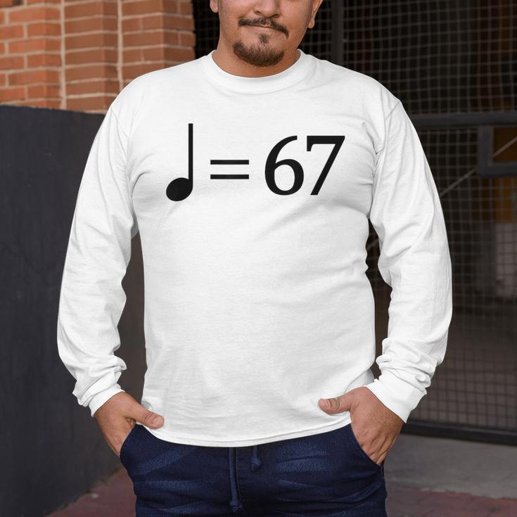 67 Music Meme Slang Musician Kids Music Teacher Men's Long Sleeve T-Shirt, funny design 67 Music Meme Slang Musician Kids Music Teacher Men's Long Sleeve T-Shirt, funny design