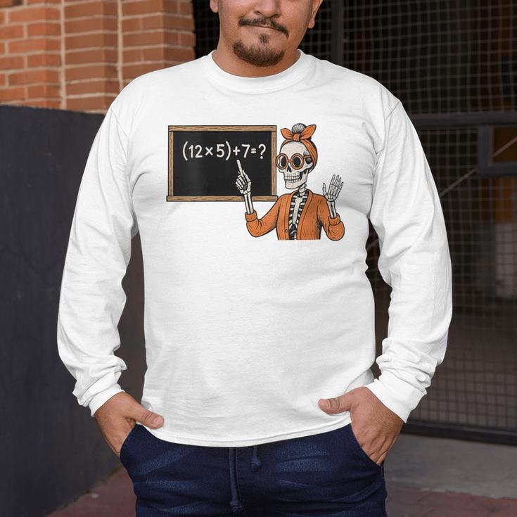 67 Teacher Halloween Skeleton Six Seven Meme Brainrot Math Men's Long Sleeve T-Shirt, funny design 67 Teacher Halloween Skeleton Six Seven Meme Brainrot Math Men's Long Sleeve T-Shirt, funny design
