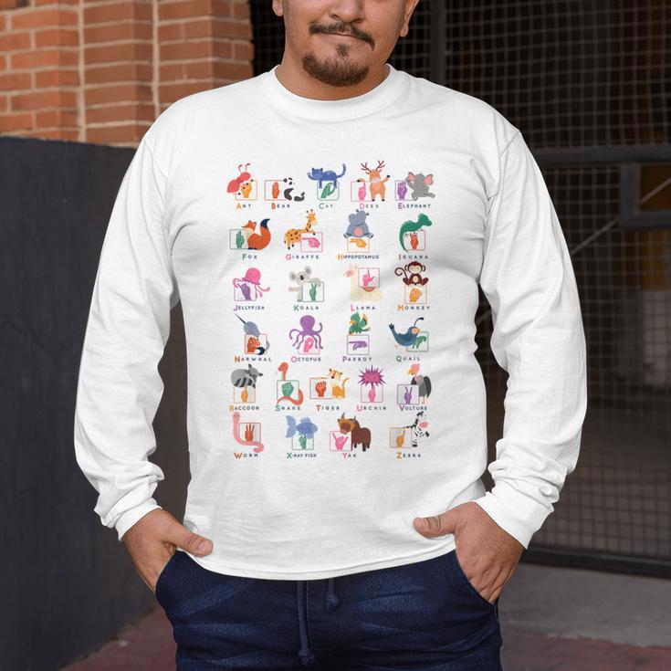 American Sign Language For Teachers ASL Alphabet Men's Long Sleeve T-Shirt, funny design American Sign Language For Teachers ASL Alphabet Men's Long Sleeve T-Shirt, funny design