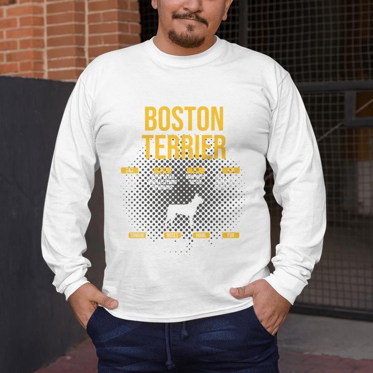 Anatomy Of Boston Terrier Dog Lover Men's Long Sleeve T-Shirt, funny design
