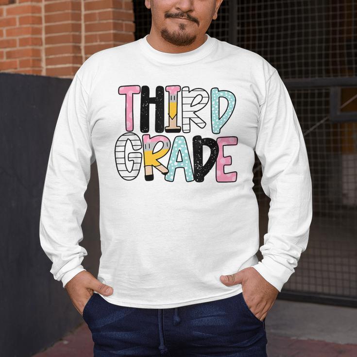 Back To School Third Grade Teacher First Day Of 3rd Grade Men's Long Sleeve T-Shirt, funny design Back To School Third Grade Teacher First Day Of 3rd Grade Men's Long Sleeve T-Shirt, funny design