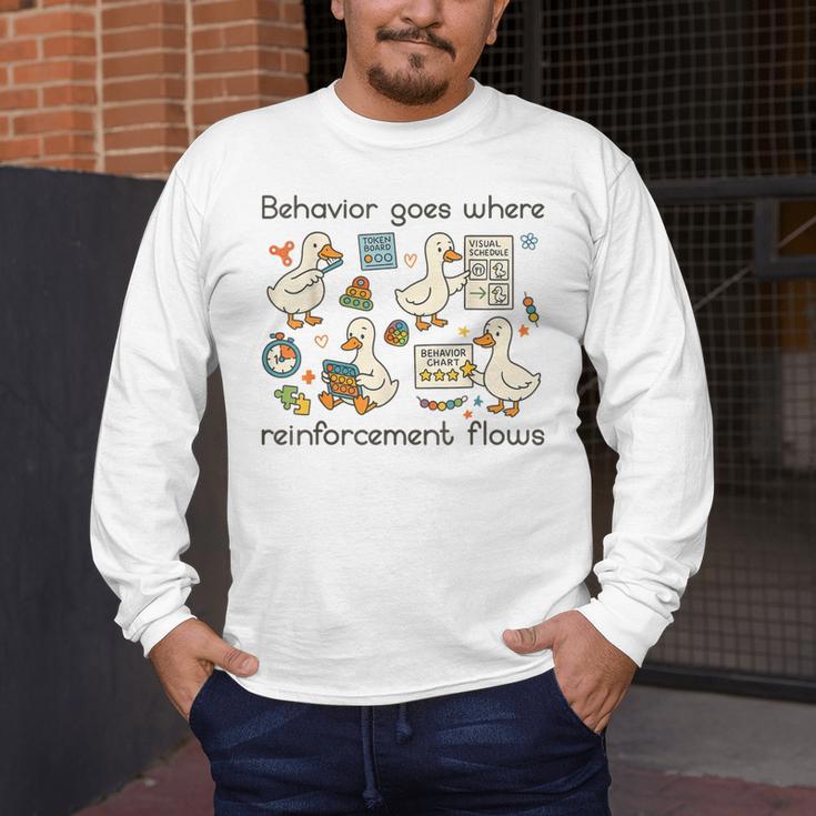 Behavior Analyst Silly Goose RBT ABA Therapy Sped Teacher Men's Long Sleeve T-Shirt, funny design Behavior Analyst Silly Goose RBT ABA Therapy Sped Teacher Men's Long Sleeve T-Shirt, funny design
