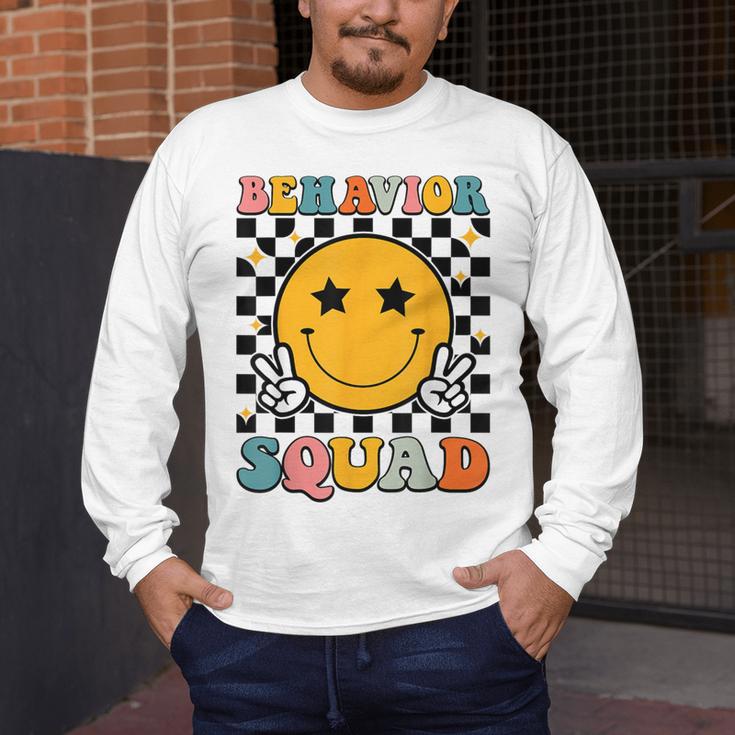 Behavior Squad Specialist Analyst Behavior Teacher Retro Men's Long Sleeve T-Shirt, funny design Behavior Squad Specialist Analyst Behavior Teacher Retro Men's Long Sleeve T-Shirt, funny design