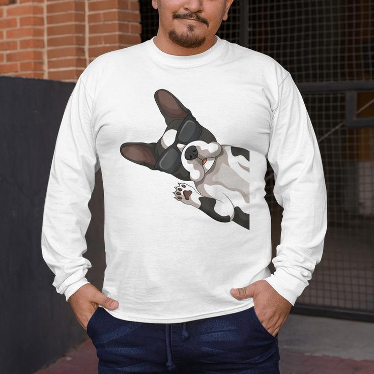 Boston Terrier Bostie Dog Kids Men Men's Long Sleeve T-Shirt, funny design