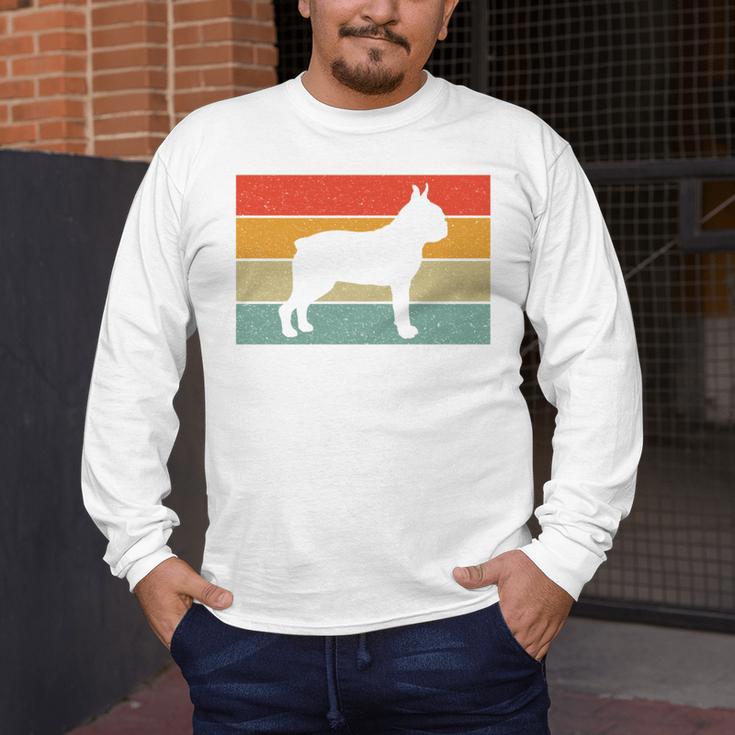 Boston Terrier Dog Lover Retro Vintage Cool For Dog Owner Men's Long Sleeve T-Shirt, funny design