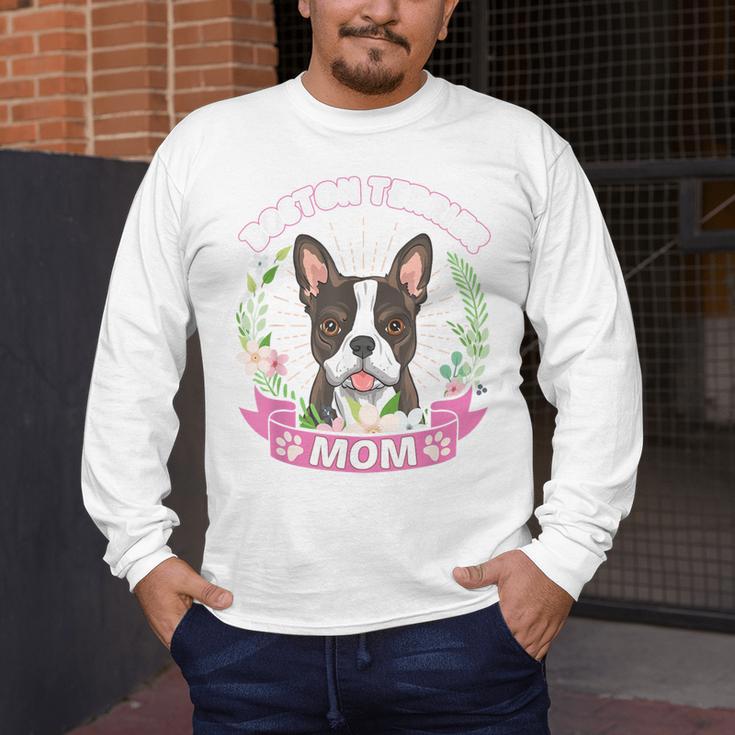 Boston Terrier Mom Mother's Day Men's Long Sleeve T-Shirt, funny design